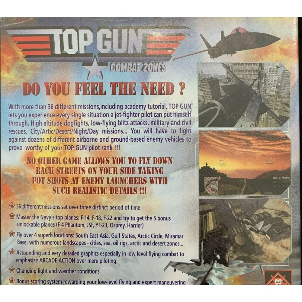 Top Gun: Combat Zones‎ (Sony PlayStation 2, 2001) - European Version